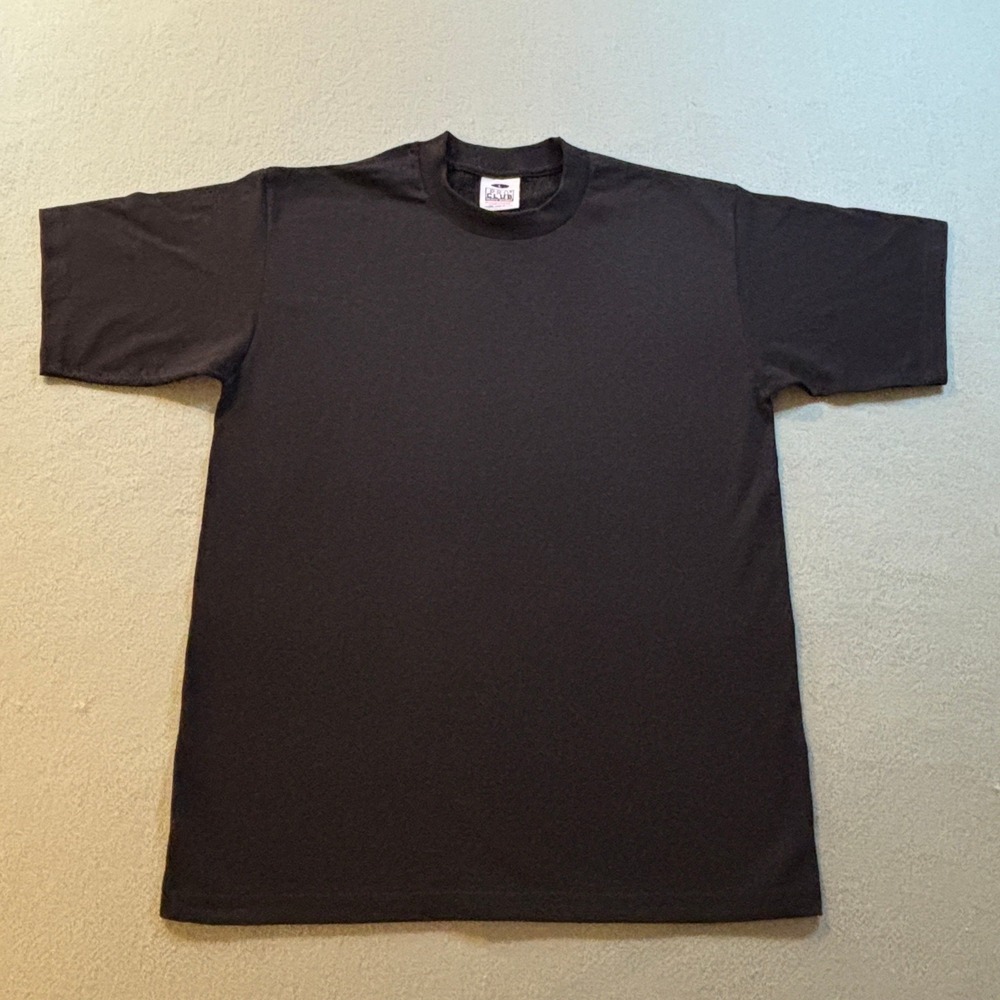 QTY 3 Pro Club Heavy Weight TShirt Mens L Black Cotton Blank Streetwear 3 Pack